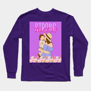 strong mama(purple) Long Sleeve T-Shirt